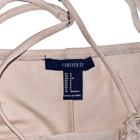 Forever 21 Cream Lace Bodysuit Sz S - Picture 2 of 6